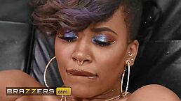 Pretty Tattoo Brunette Betty Foxxx Strips On The Bar.