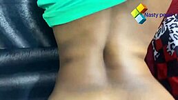 Sweet Cookie enjoys intense sex from behind with a muscular black man's monster cock in missionary position, screaming in pleasure.