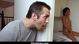 Asian Babe Caught with Huge Dildo, I’m So Embarrassed - ThinAsian