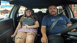 Ari gets a street ride in Buenos Aires and licks big tits for the first time.