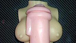 Trio with kissy and dolly spreads vagina and ass for creampie on tits in homemade quickie