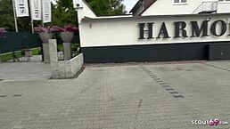 Real german teen 18+ snowwhite meets client for blowjob