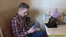 tricked gf bound tight and pussy slammed hard!