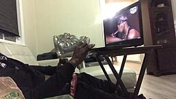 Muslim smoker gives deepthroat blowjob to big ass.