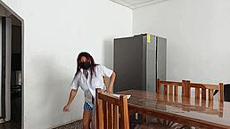 Prima practices seducing her master in lingerie