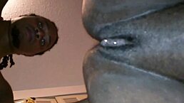 He couldn't resist the doggystyle pussy and creampied her with his big black cock