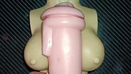 Trio with kissy and dolly spreads vagina and ass for creampie on tits in homemade quickie