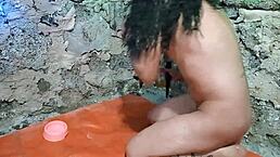 Ts Squirts Piss And Stuffs Toy Lizards Inside Anal