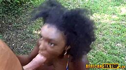Nympho hottie rammed in outdoor fuck