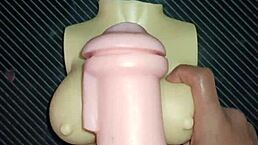 Trio with kissy and dolly spreads vagina and ass for creampie on tits in homemade quickie