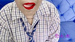 Teacher cums in student’s mouth during intense POV blowjob with swallow