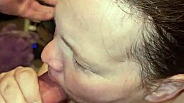 Milf With Big Tits Gets Pissing In Her Mouth