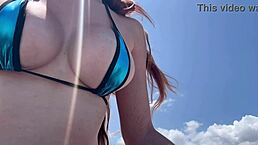 i’m stunned by artemisia love’s big italian tits at miami beach.