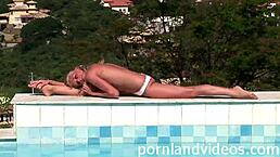 Blonde Teen 18+ Slut Takes Big Cock Deep In Ass Outdoors