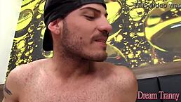 trans hottie allicia nogueira begs for bareback ass fucking and creampie, but is it gay or straight?