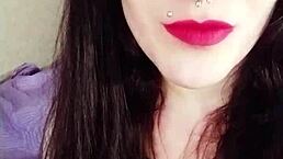 Backstage of a hot brunette