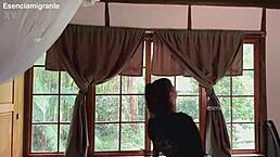 Daddy's babysitter is home alone craving new experiences. Can you help?