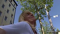 German blonde milf shows off skills in amateur casting session