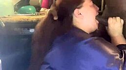 bbw couple enjoys interracial blowjob with big black cock