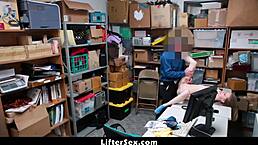 Officer handcuffs shoplifter Catarina Petrov and strip searches her.