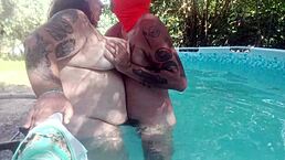 Who wants a creampie by the pool?