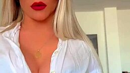 blonde amateur rides big cock in pov, deepthroats with dirty talk 😏