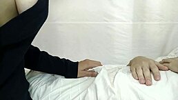 Step mom mounts step son with fierce hardcore passion. Her big ass bounces wildly on his huge cock.