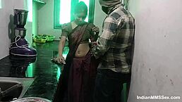 Indian couple passionately fucks in the kitchen