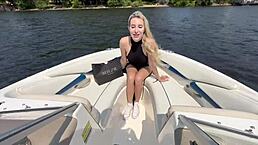 hot blonde fucks captain on boat