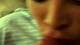 lila eagerly swallows cum after blowjob