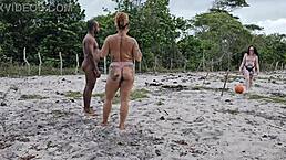 Me and my neighbor were playing ball, then we lost control and fucked her tight pussy.