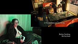 naked alan wake 2 play through part 2 with bbw brunette tattoo long hair glasses belly