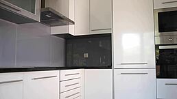 Cheating wife has amazing sex in the kitchen - creampie and leg shaking orgasm