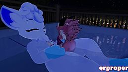 VRChat里Draco挑逗猛干阿罗拉六尾吸怪兽鸡巴