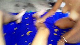 Veronica's latin stepsister gives blowjob in stepmother's room