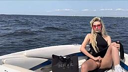 hot blonde fucks captain on boat