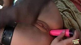 She used a sex toy anally and later a guy cum on her pretty face. Did she enjoy the rough play?