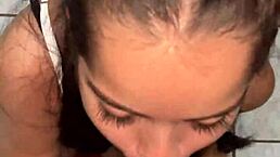 Sucking wellington prado's veiny big cock before he fucks me