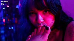 rotten venus and nath do lesbian foot fetish, sucking toes barefoot in domination scene