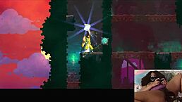 i'm a chubby ebony gamer girl getting fucked by dildo while playing dead cells, oh god!