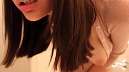 This Skinny Busty Teen Is Live On Webcam, Masturbating And Showing Off Her Big Tits For Everyone