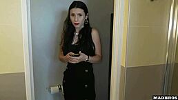 Busty Romanian Coworker Nearly Caught by Husband During Phone Sex Quickie