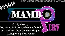 Gabily Castro Takes Two Dicks In Ass!