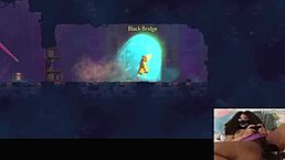 i'm a chubby ebony gamer girl getting fucked by dildo while playing dead cells, oh god!