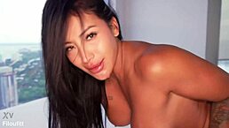 sexy colombian latina squirts from anal orgasm