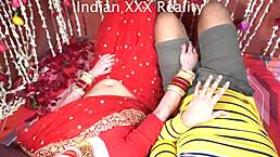 Tight Indian stepmom rides stepson in missionary with dirty talk.