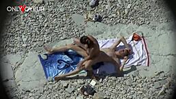 Beach Voyeur Busty Cougar Rides Hard Dick and Gets Cum Load on Her Face