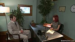 shemale boss anal fucks auditioner in kinky domination