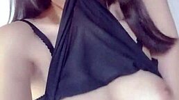 Beautiful Teen Showing Her Big Natural Tits In Video