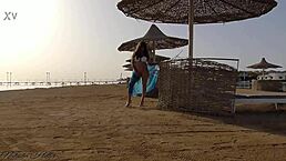 I skip panties on a public beach